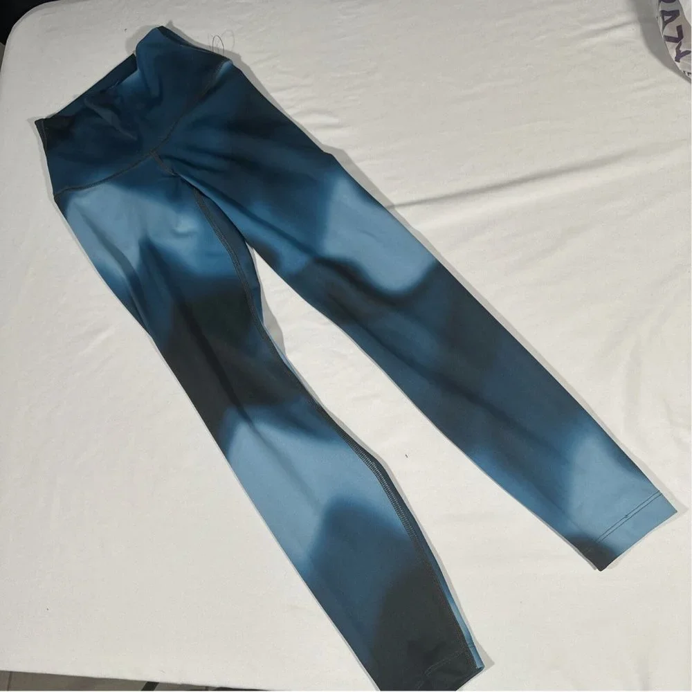 NWT $70 Nike Yoga [ XS ]‎ Dri-FIT 7/8 Tights in Marina Blue /Iron Grey